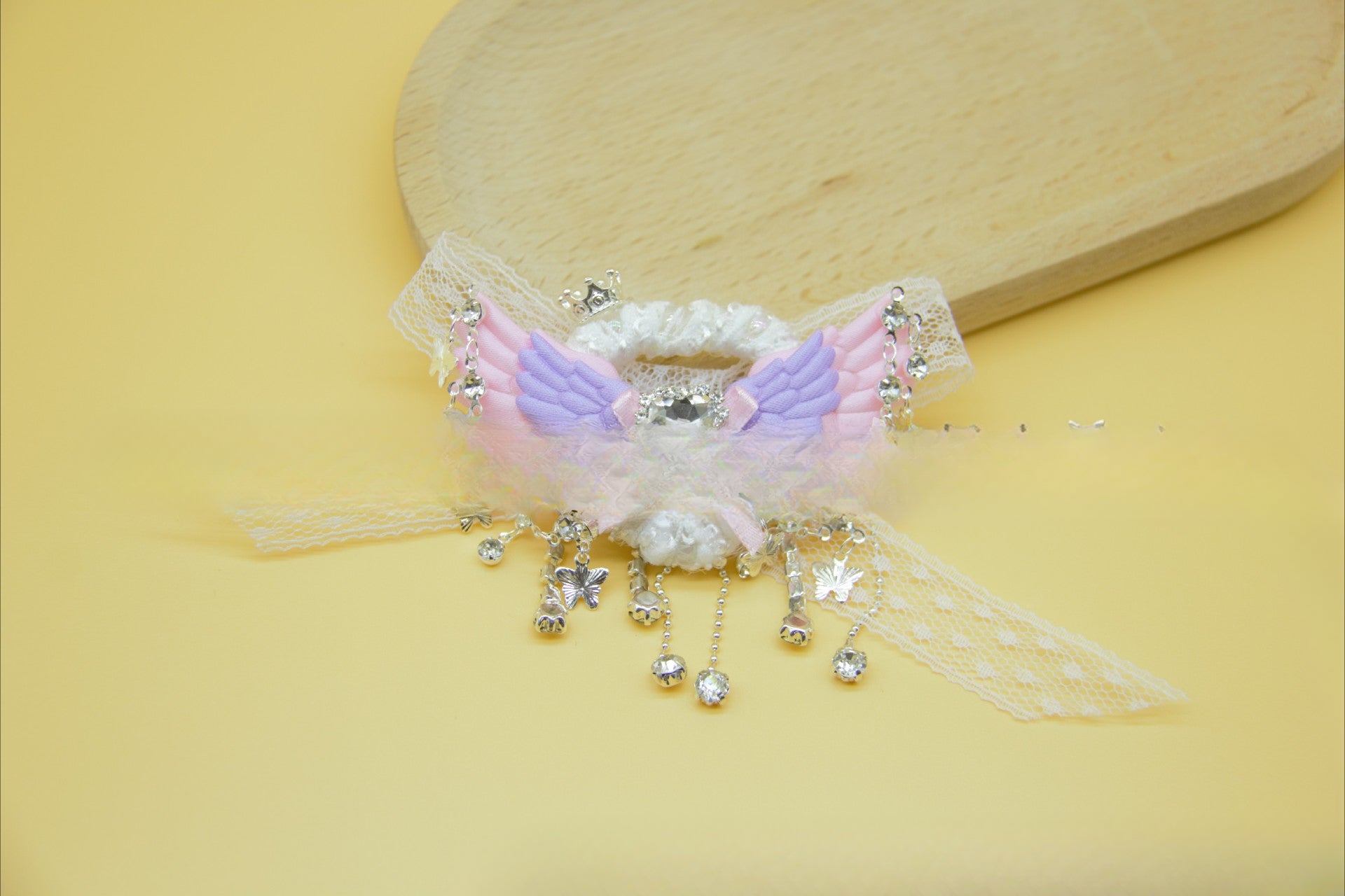 Wholesale 6pcs Heavy Industry High-quality Lace Bow Tassel Diamond DIY Jewelry Accessories